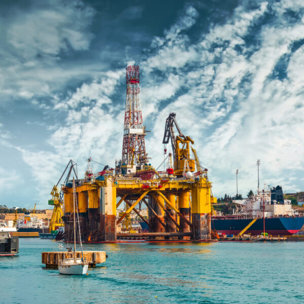 oil offshore platform in repair, Malta